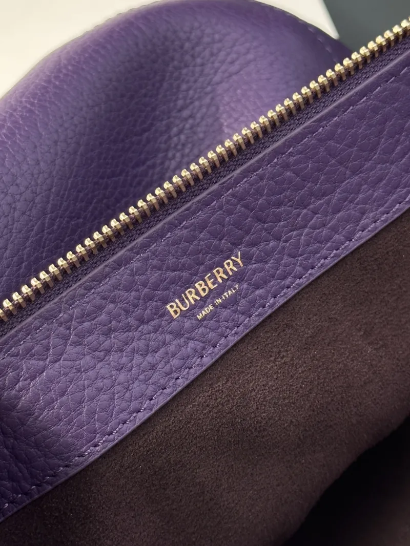 Burberry Purple Leather Satchel Crossbody Bag - Image 8