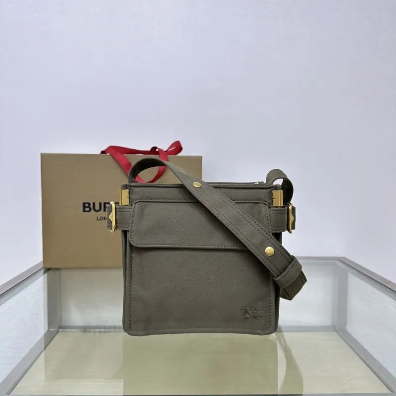 Burberry Gray Crossbody Satchel Bag 162