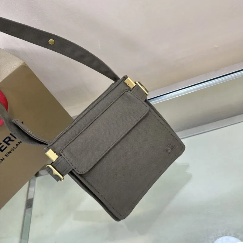 Burberry Gray Crossbody Satchel Bag 162 - Image 3