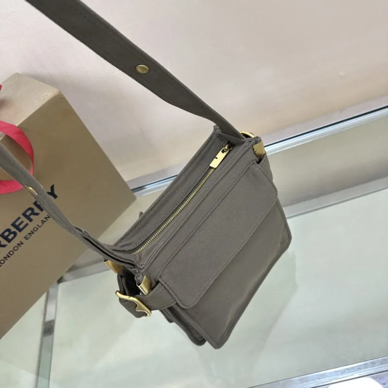 Burberry Gray Crossbody Satchel Bag 162 - Image 6