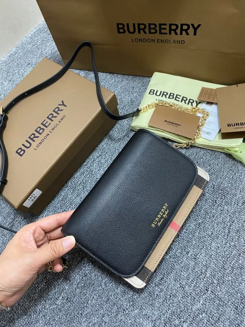 Alternative view of Burberry Black Leather Crossbody Satchel Bag