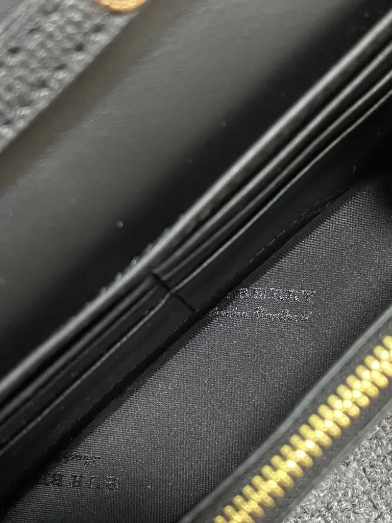 Burberry Black Leather Crossbody Satchel Bag - Image 8