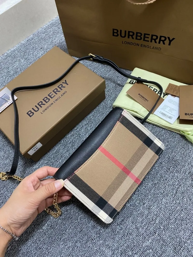 Burberry Black Leather Crossbody Satchel Bag - Image 9