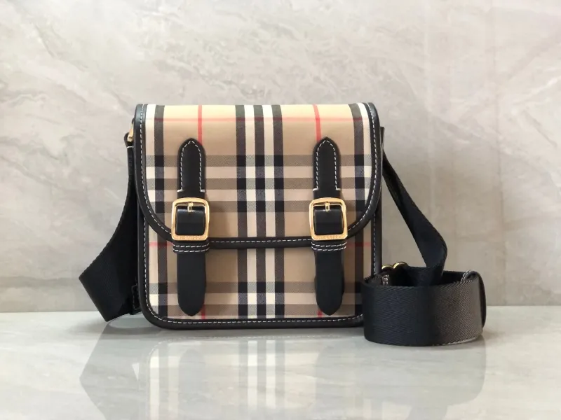 Burberry Check Crossbody Satchel Bag