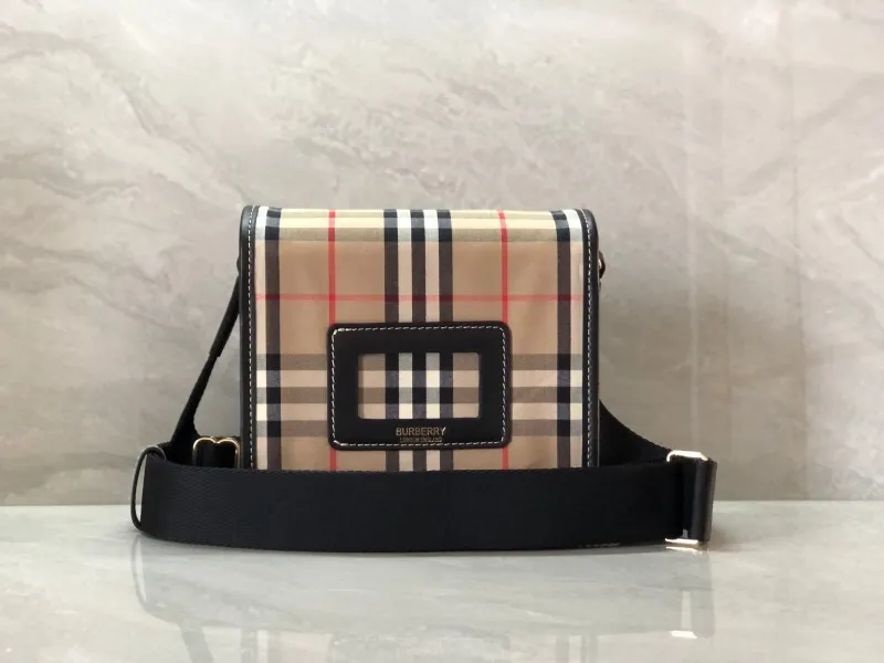 Alternative view of Burberry Check Crossbody Satchel Bag