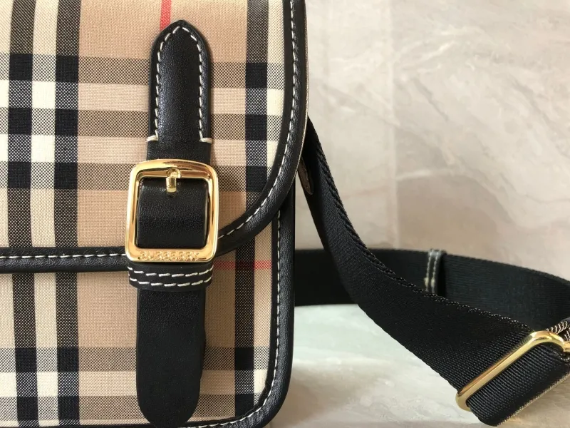 Burberry Check Crossbody Satchel Bag - Image 3