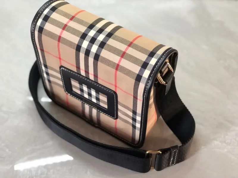Burberry Check Crossbody Satchel Bag - Image 4