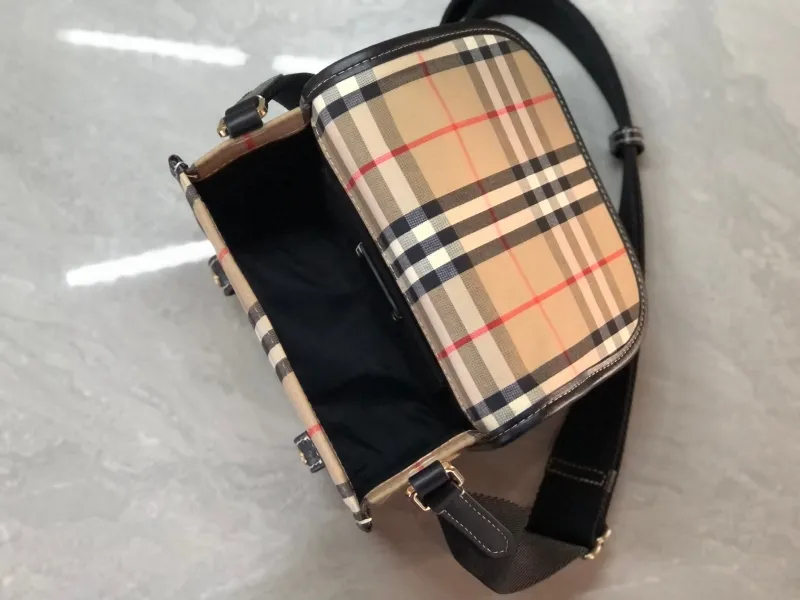 Burberry Check Crossbody Satchel Bag - Image 5