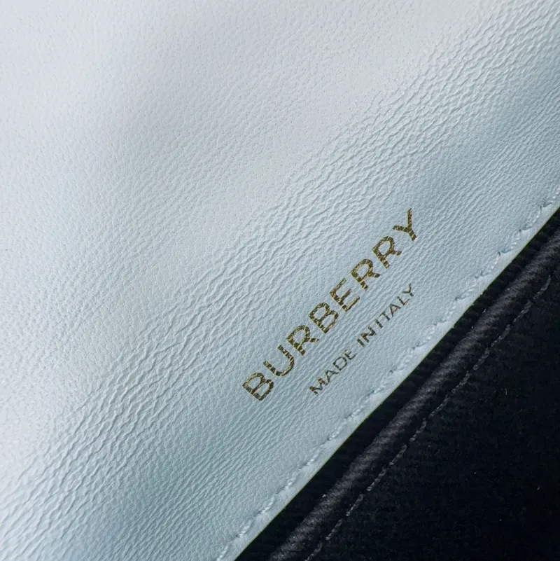 Burberry Light Blue Quilted Satchel Bag - Image 9