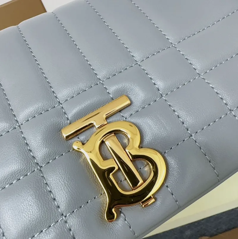 Burberry Light Gray Quilted Chain Shoulder Bag - Image 6