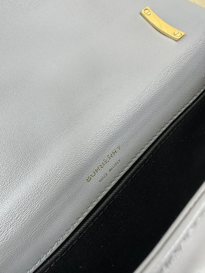 Burberry Light Gray Quilted Chain Shoulder Bag - Image 9