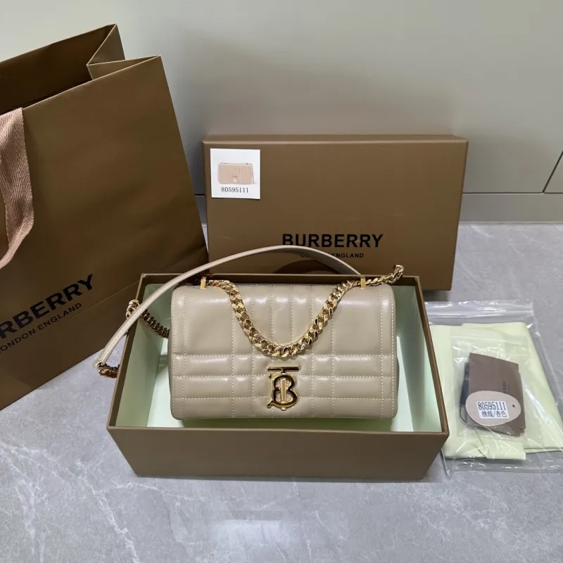 Burberry Beige Quilted Satchel Bag 80595111