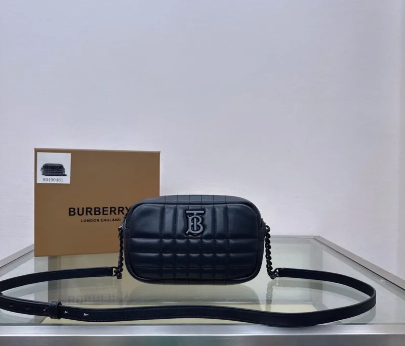 Burberry Black Quilted Crossbody Camera Bag 80490481