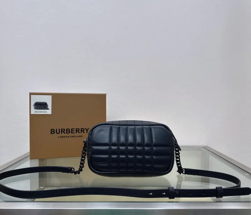 Alternative view of Burberry Black Quilted Crossbody Camera Bag 80490481