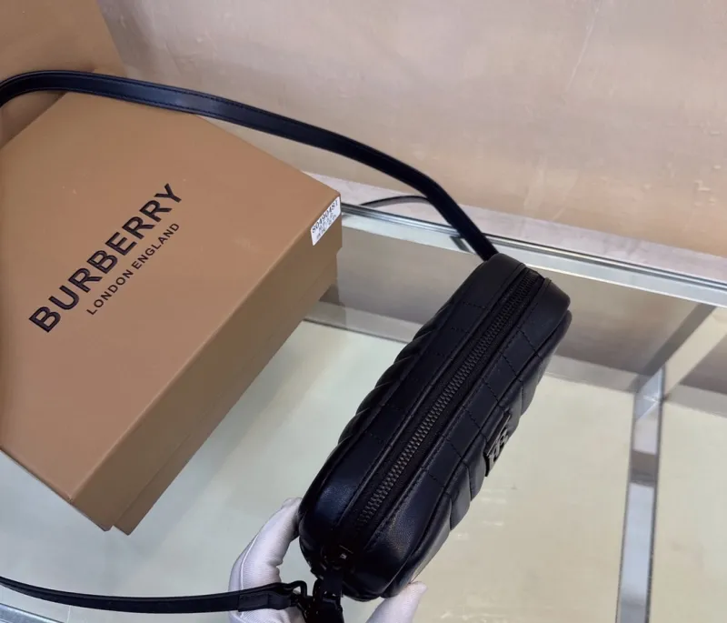 Burberry Black Quilted Crossbody Camera Bag 80490481 - Image 7