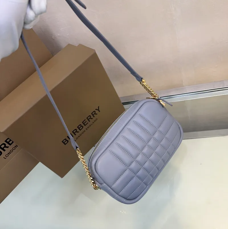 Burberry Gray Quilted Crossbody Camera Bag - Image 5