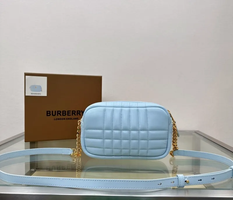 Alternative view of Burberry 80490481 Light Blue Quilted Crossbody Bag