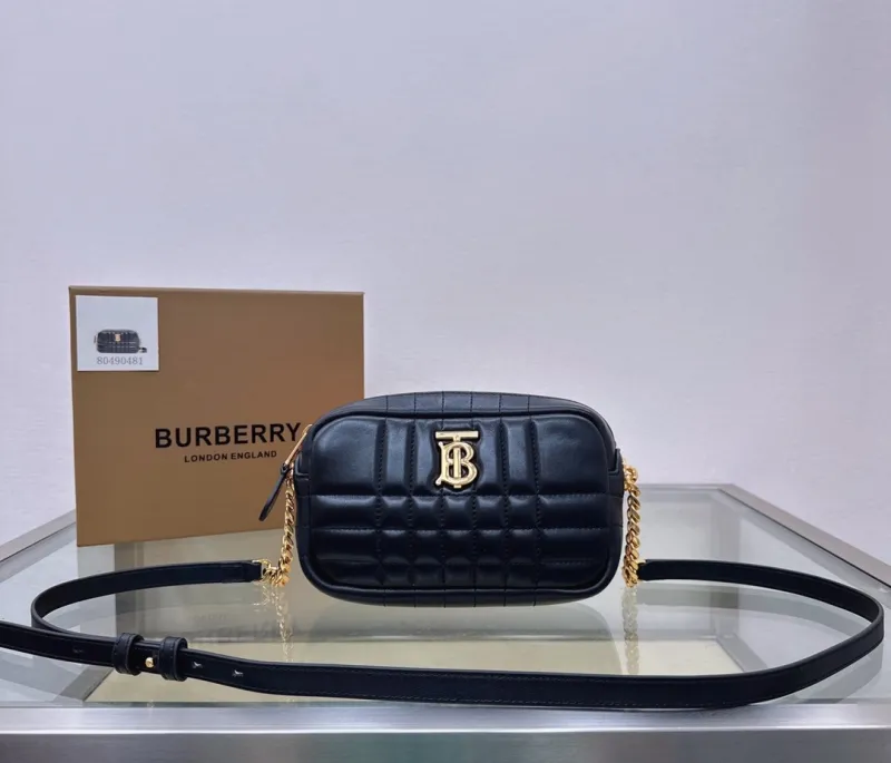 Burberry Black Quilted Crossbody Camera Bag