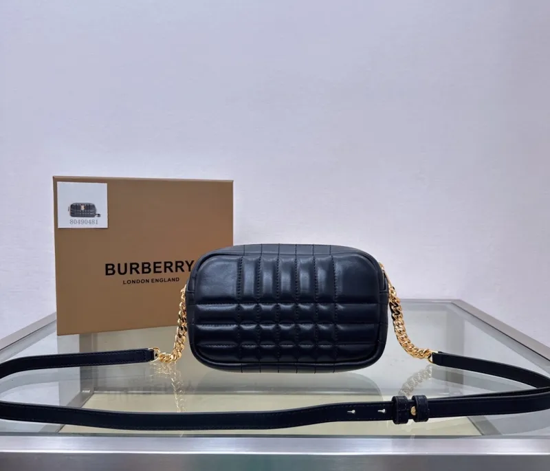 Alternative view of Burberry Black Quilted Crossbody Camera Bag