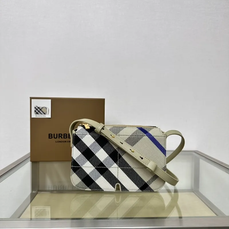 Burberry 81033781 Beige Check Crossbody Bag