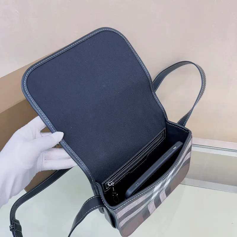 Burberry Dark Check Crossbody Bag 8036552 - Image 7