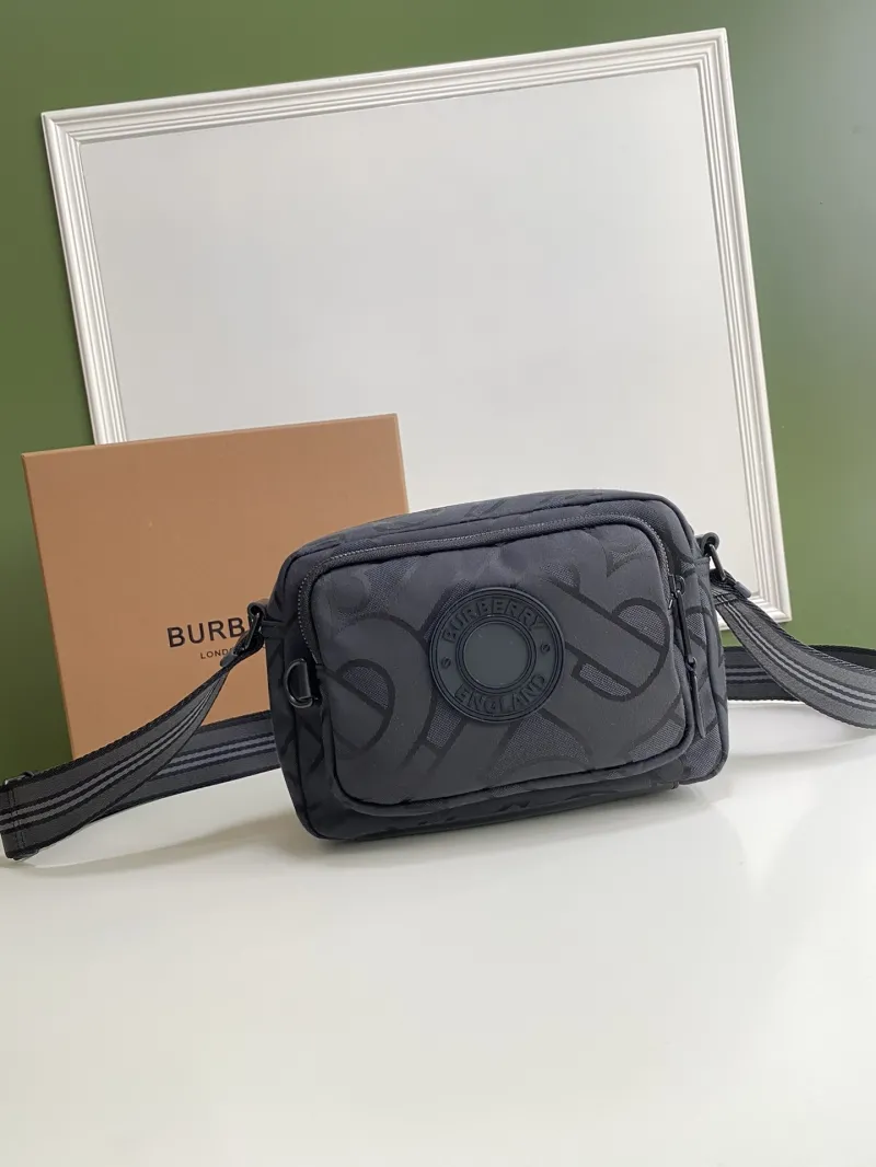 Burberry Dark Gray Crossbody Satchel Bag