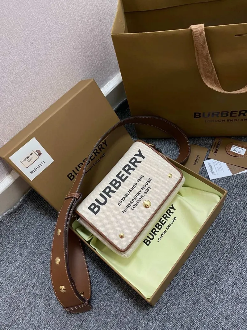 Burberry Beige Brown Satchel Bag 80264541