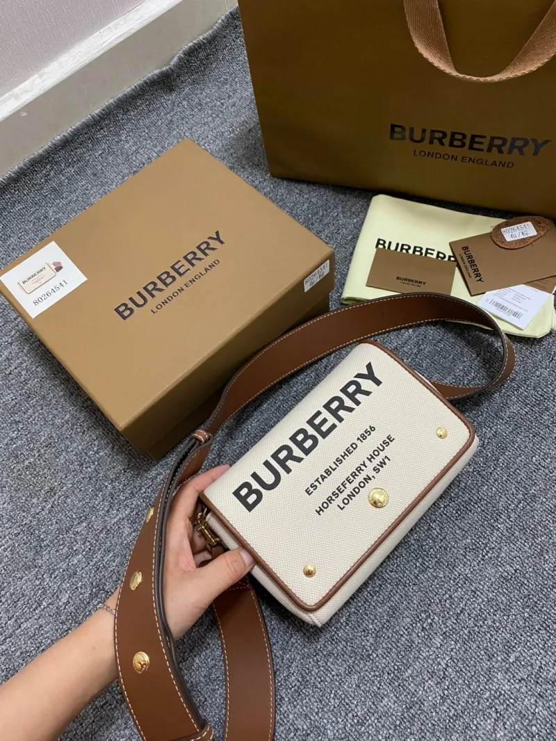 Burberry Beige Brown Satchel Bag 80264541 - Image 3
