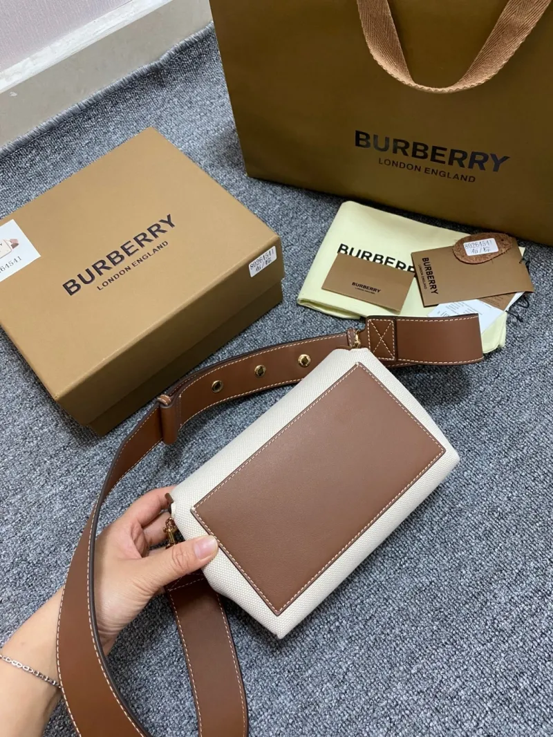 Burberry Beige Brown Satchel Bag 80264541 - Image 4