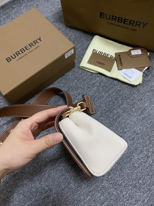 Burberry Beige Brown Satchel Bag 80264541 - Image 5