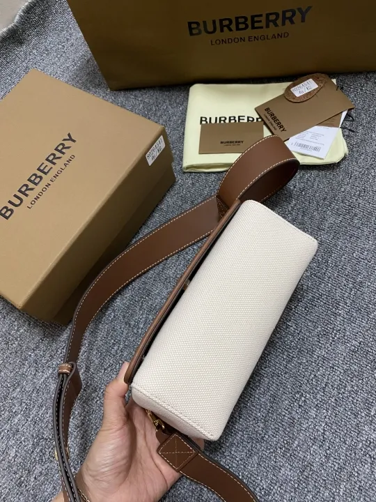 Burberry Beige Brown Satchel Bag 80264541 - Image 6