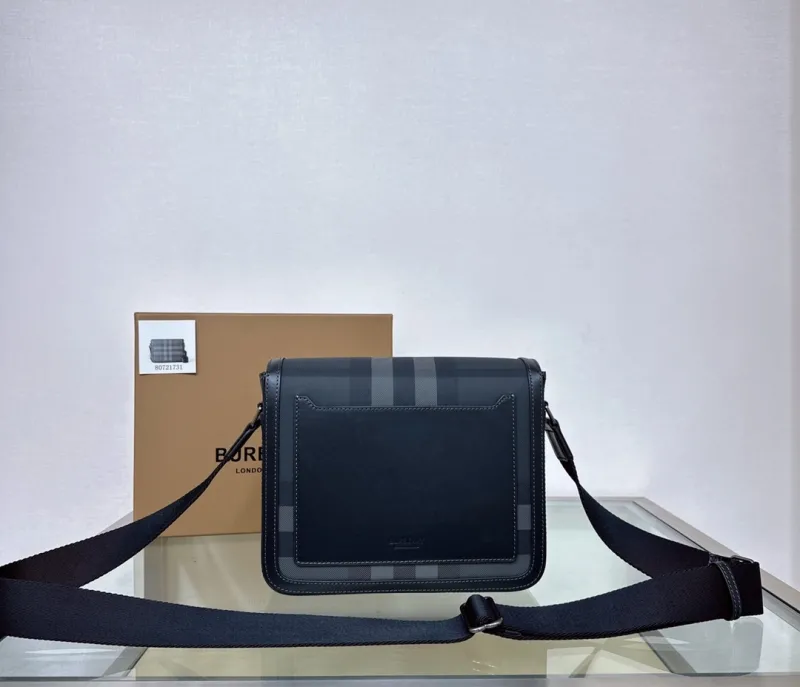 Alternative view of Burberry Charcoal Check Messenger Bag 80721731