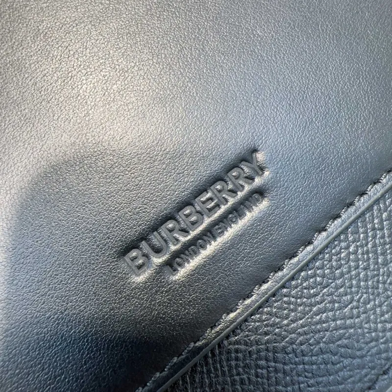 Burberry Black Leather Crossbody Messenger Bag - Image 8