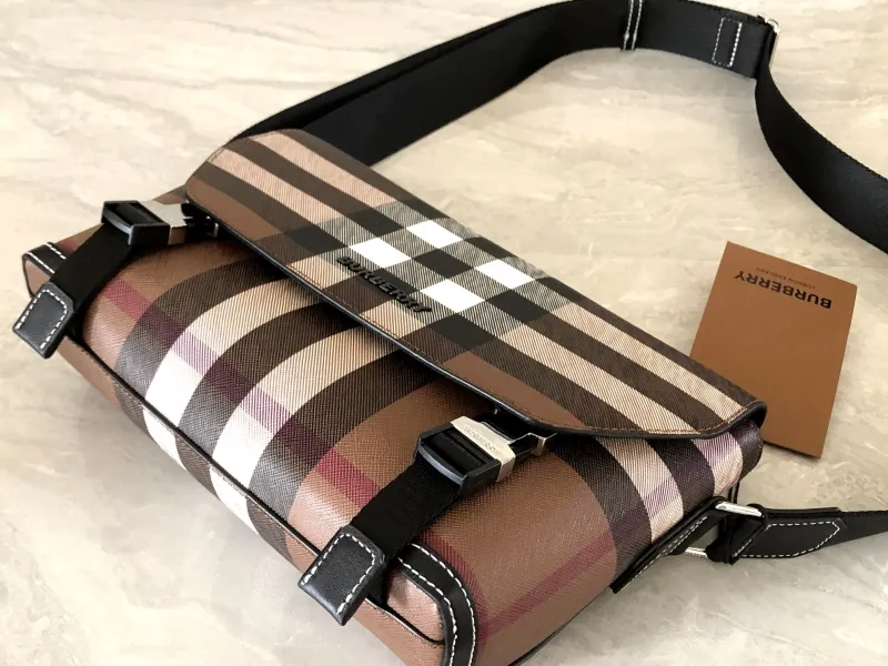 Burberry Classic Check Crossbody Messenger Bag 188 - Image 3