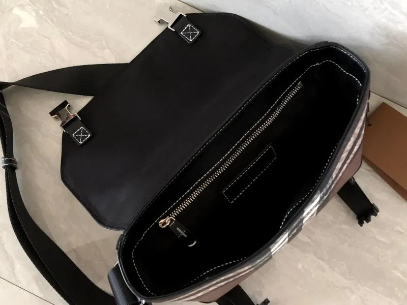 Burberry Classic Check Crossbody Messenger Bag 188 - Image 8