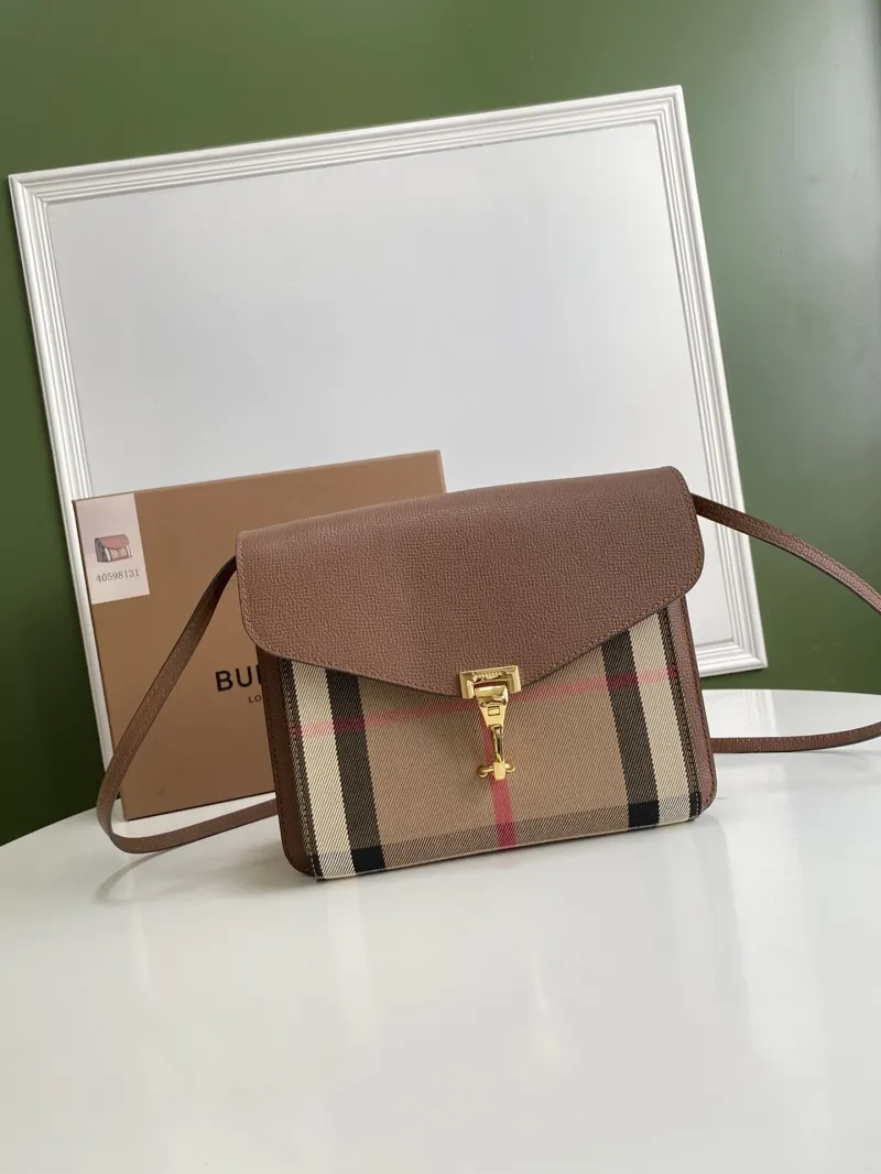 Burberry Brown Check Crossbody Satchel Bag 40598131