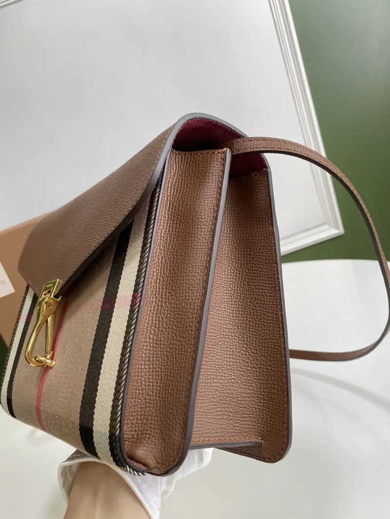 Burberry Brown Check Crossbody Satchel Bag 40598131 - Image 3