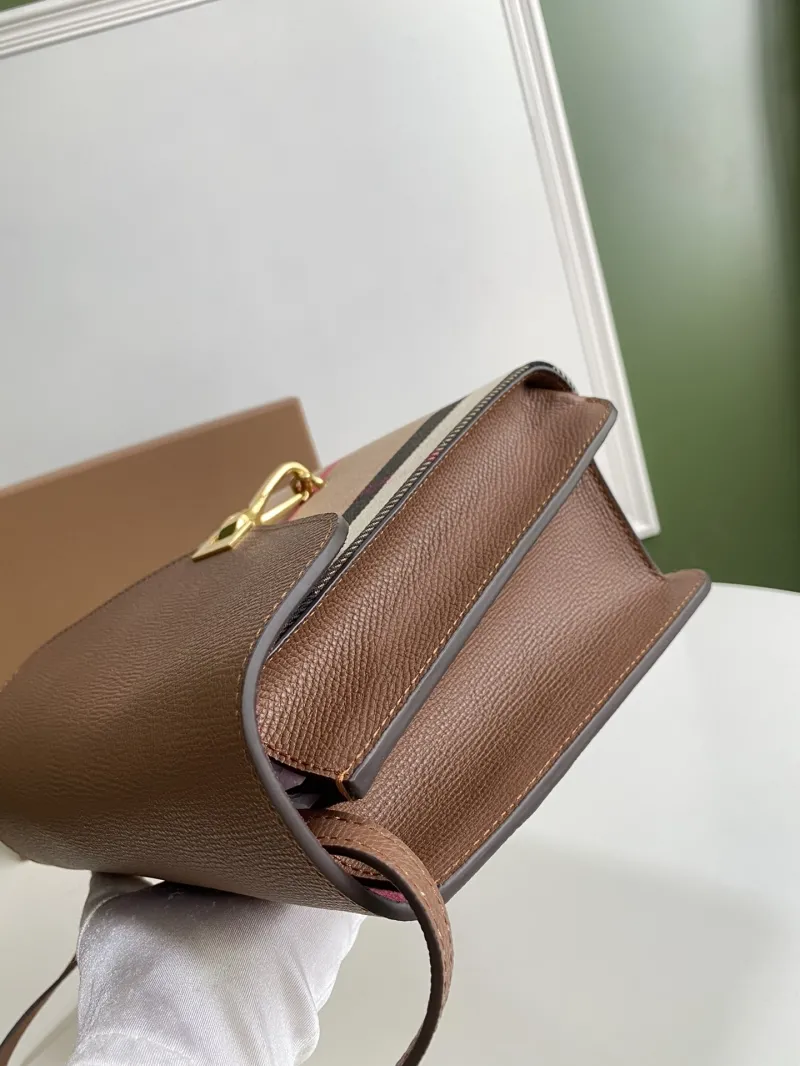 Burberry Brown Check Crossbody Satchel Bag 40598131 - Image 4