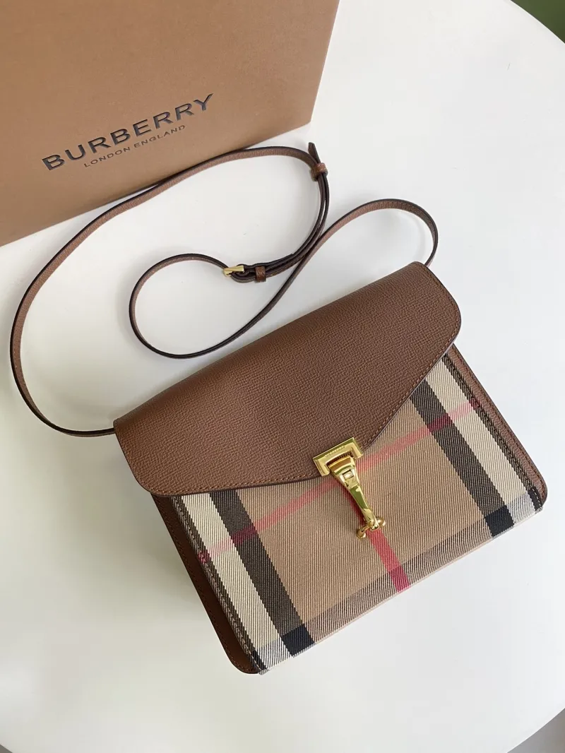 Burberry Brown Check Crossbody Satchel Bag 40598131 - Image 6