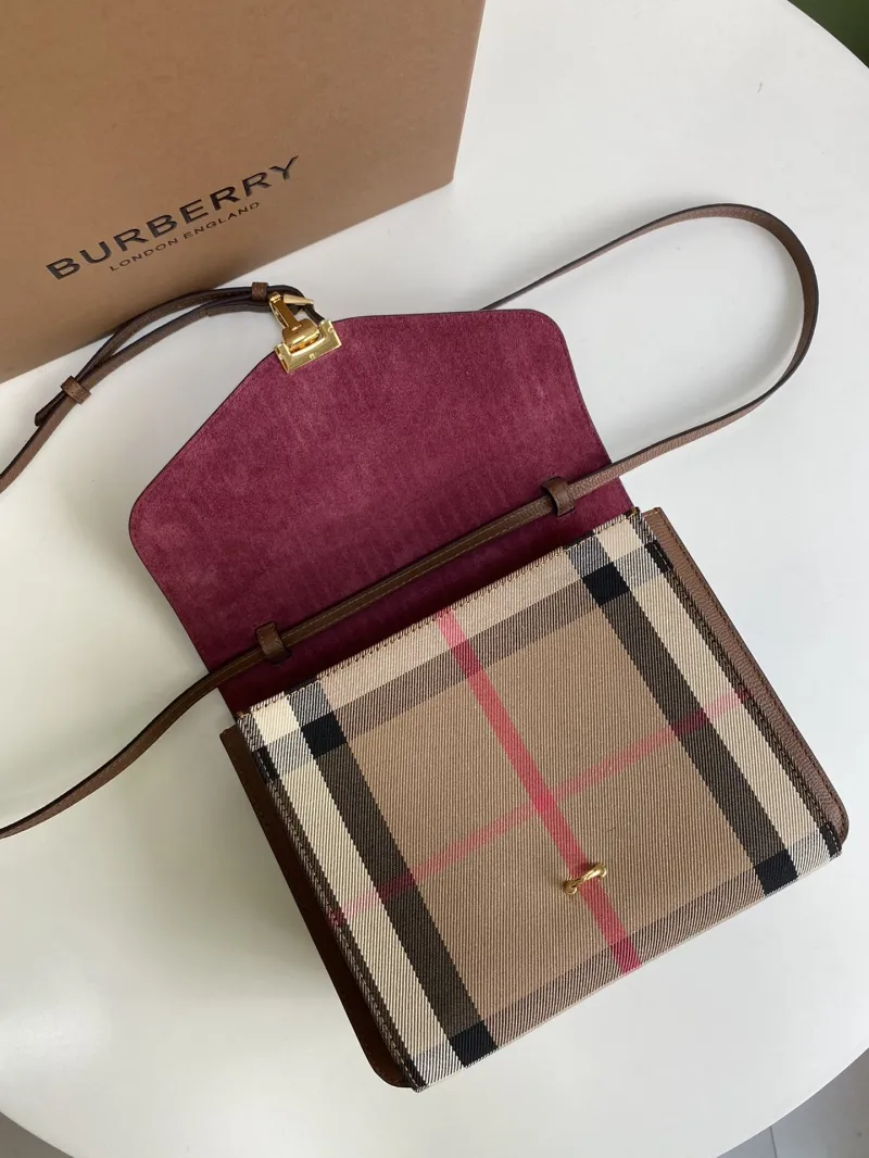 Burberry Brown Check Crossbody Satchel Bag 40598131 - Image 7