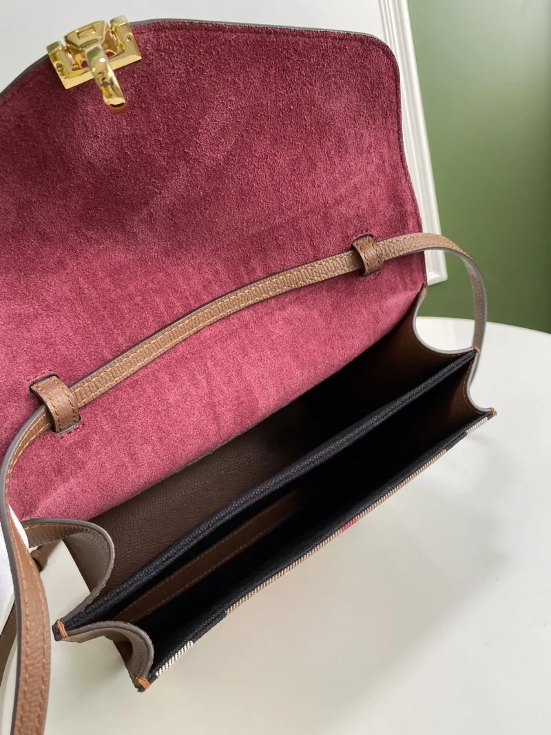 Burberry Brown Check Crossbody Satchel Bag 40598131 - Image 8