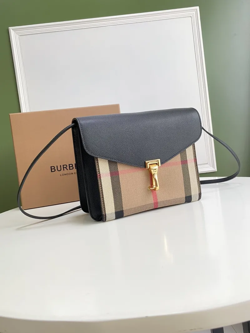 Alternative view of Burberry Black Check Crossbody Satchel Bag