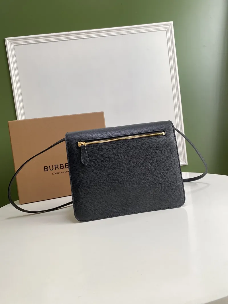 Burberry Black Check Crossbody Satchel Bag - Image 3