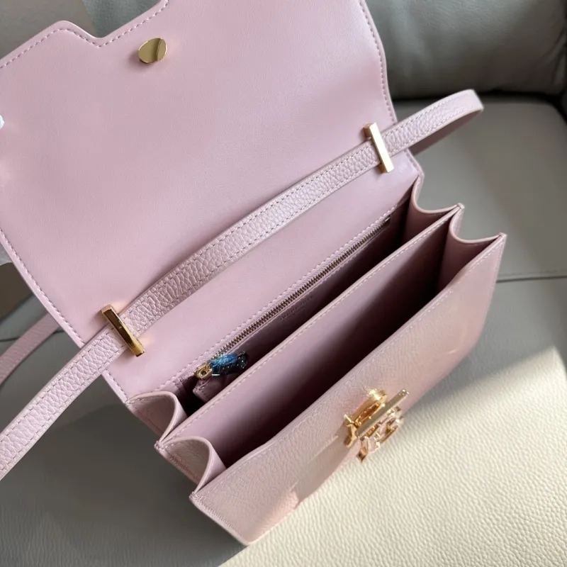 Burberry Pink Leather Crossbody Satchel Bag - Image 7