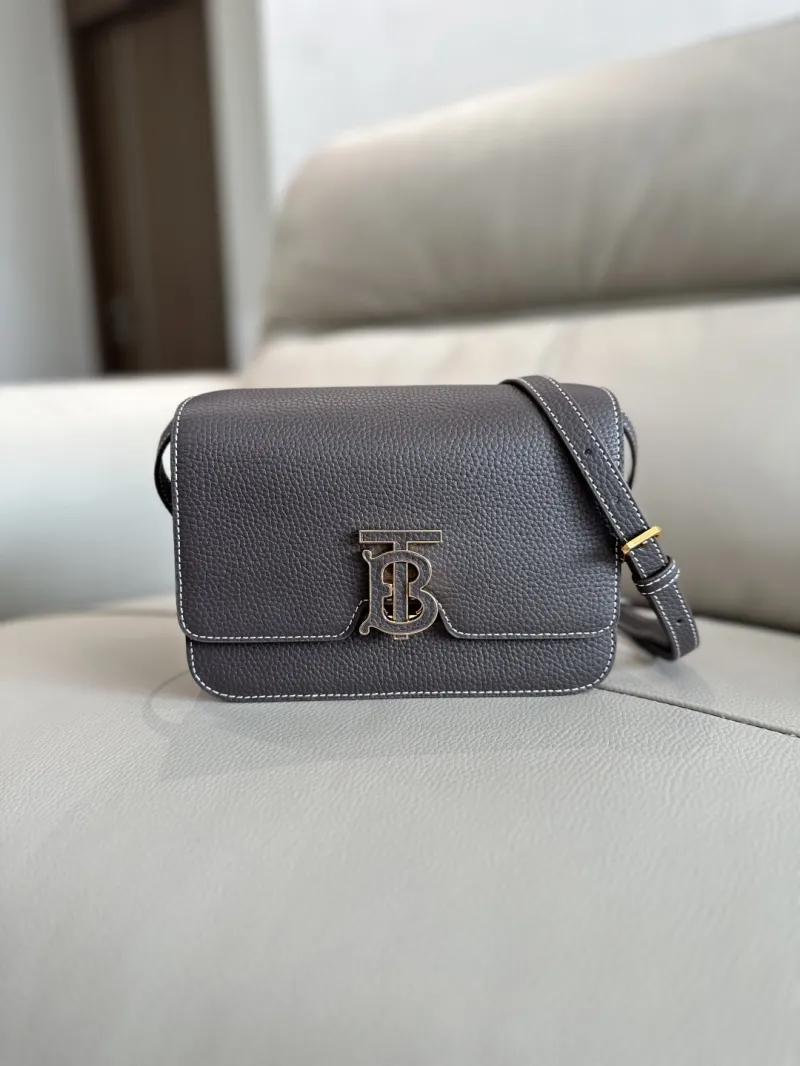 Burberry Dark Gray Crossbody Satchel Bag 198