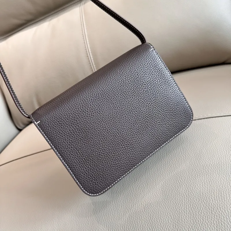 Burberry Dark Gray Crossbody Satchel Bag 198 - Image 4