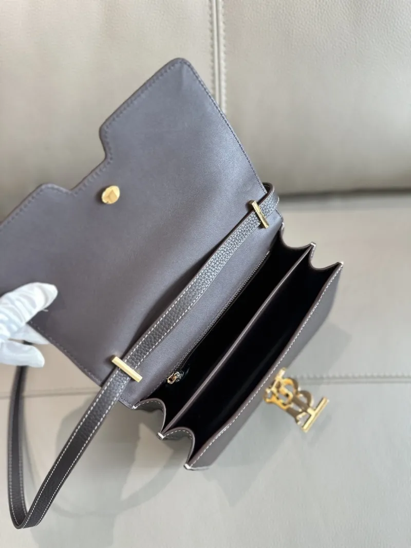Burberry Dark Gray Crossbody Satchel Bag 198 - Image 7