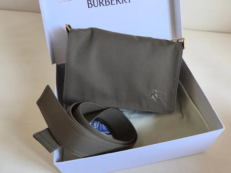Burberry Gray Crossbody Satchel Bag