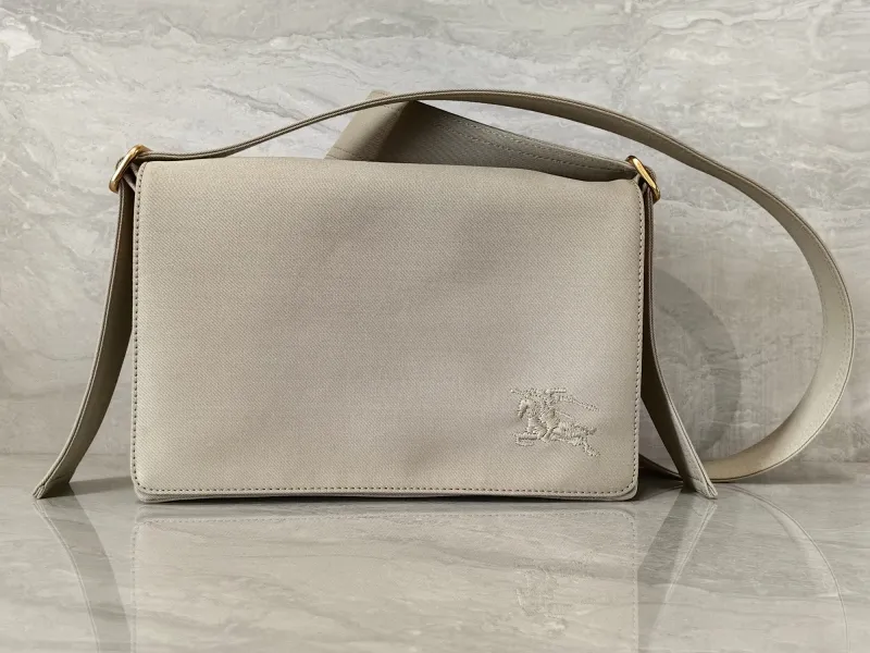 Burberry Light Gray Crossbody Satchel Bag 203
