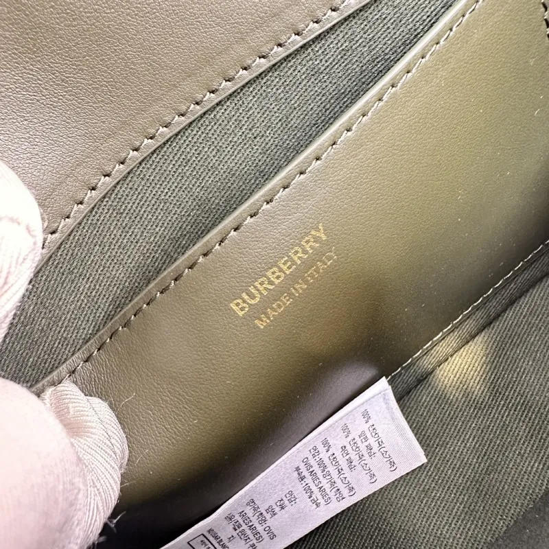 Burberry Olive Check Crossbody Satchel Bag 204 - Image 9